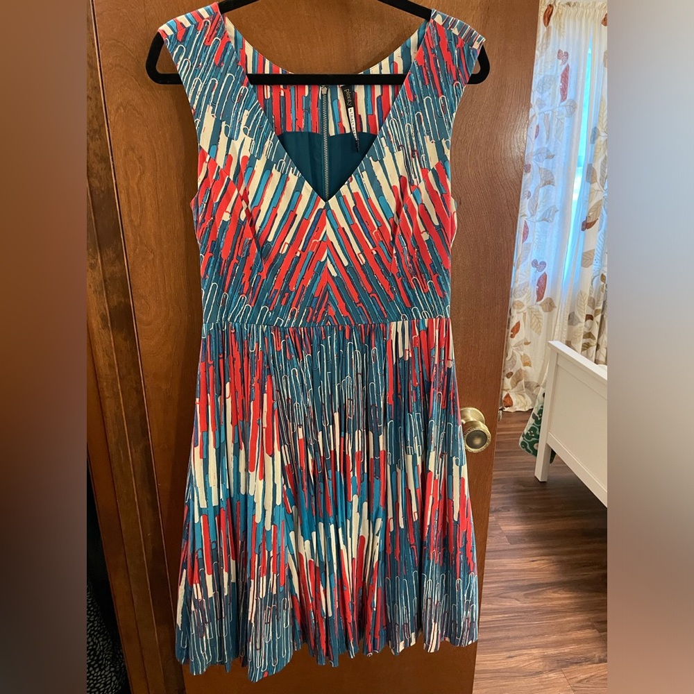 Plenty by Tracy Reese Gallery Row Dress Anthropologie Women's 8 Red/White/Blue